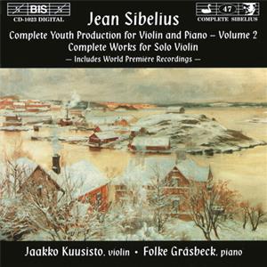 Sibelius – Sämtliche Jugendwerke für Violine und Klavier Vol. 2 / BIS