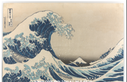 Die Große Welle von Katsushika Hokusai ist eine globale Ikone der Kunst und zwei Tage lang in der Bayer. Staatsbibliothek zu sehen.  Foto: Bayerische Staatsbibliothek