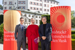 Eroeffnung der Innsbrucker Festswochen: Dr. Markus Lutz, Eva-Maria Sens, Ottavio Dantone, Foto: Die Fotografen