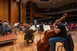 Robert-Schumann-Philharmonie Chemnitz bei der Aufnahme für die Oper von Udo Zimmermann, Foto: Nasser Hashem
