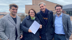 Till Hofmann, Barbara Bergau, Max Wagner und Nepomuk Schessl (v.l.n.r.), Foto: Michael Amtmann