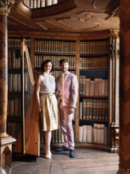 (v.l.n.r.) Harfenistin Margret Koell und Flötist Stefan Temmingh. Foto: Armin Linke